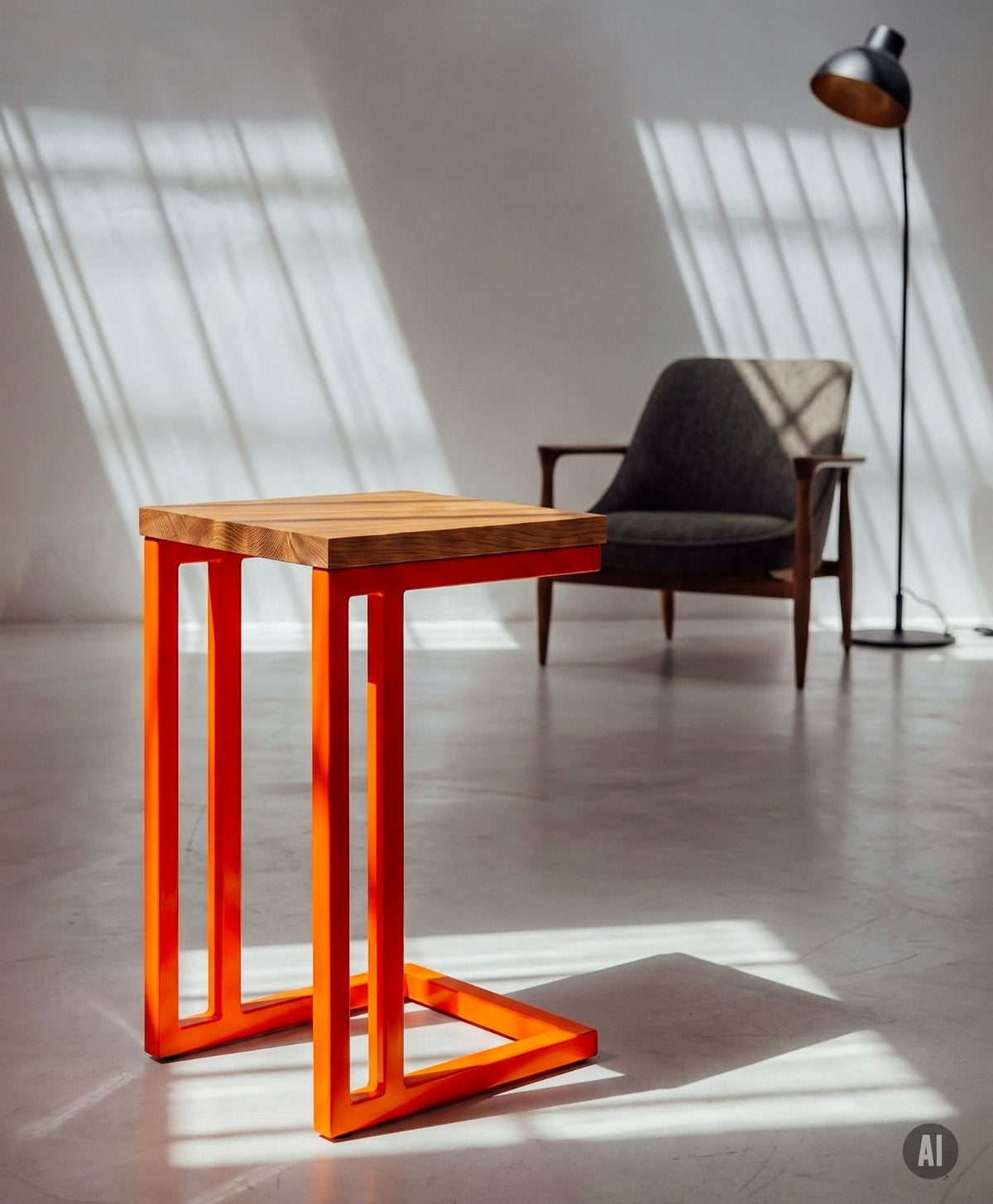 Beistelltisch Couchtisch aus Holz & Metall ALFONS