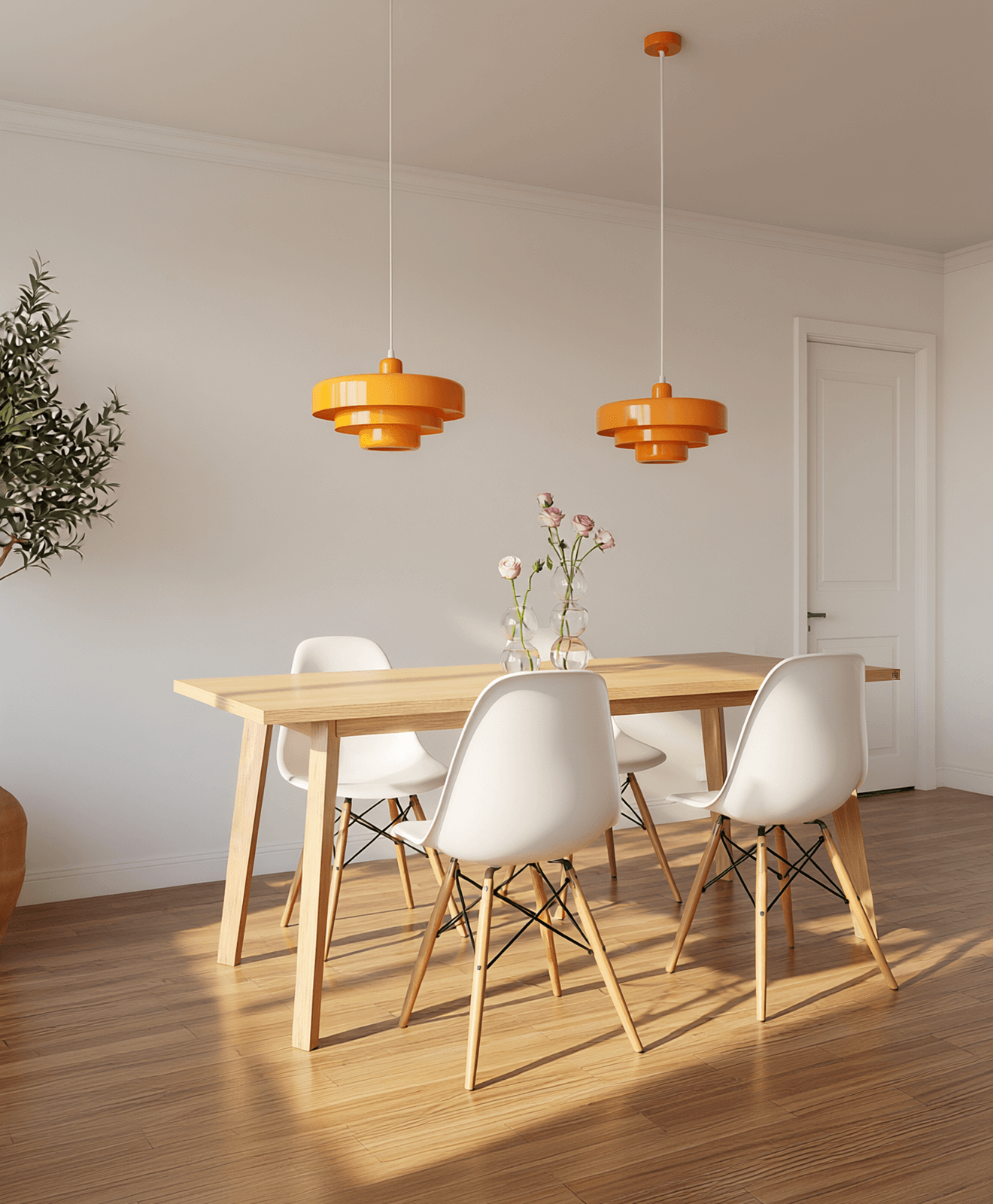 Tisch Massivholz Eiche KNEBBEL im Esszimmer