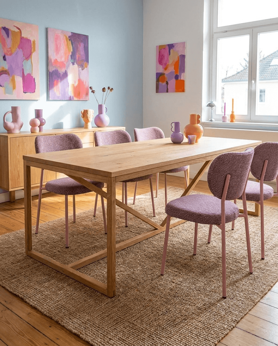Esstisch aus Massivholz Eiche TALON im Esszimmer