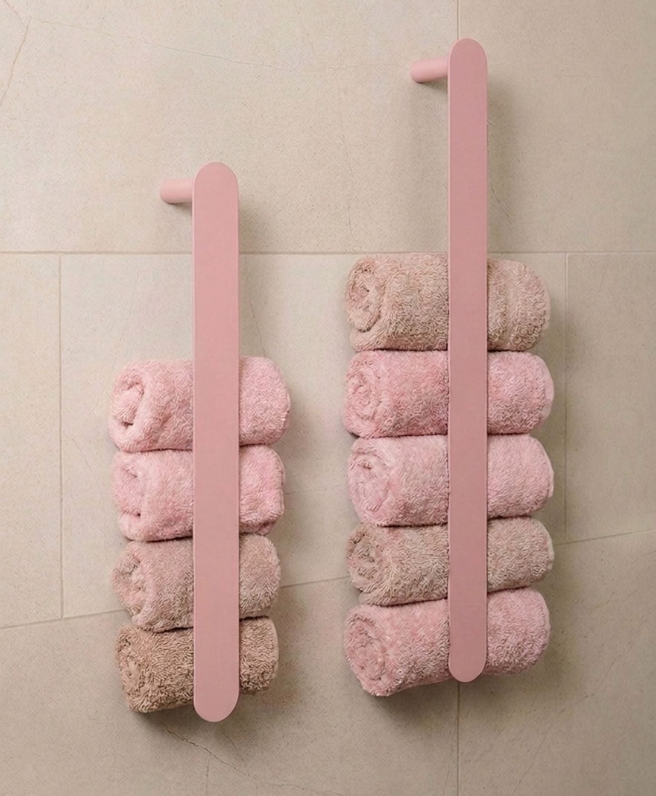 Wand-Handtuchhalter fürs Bad ORBI von KAWENTSMANN - beide Größen nebeneinander