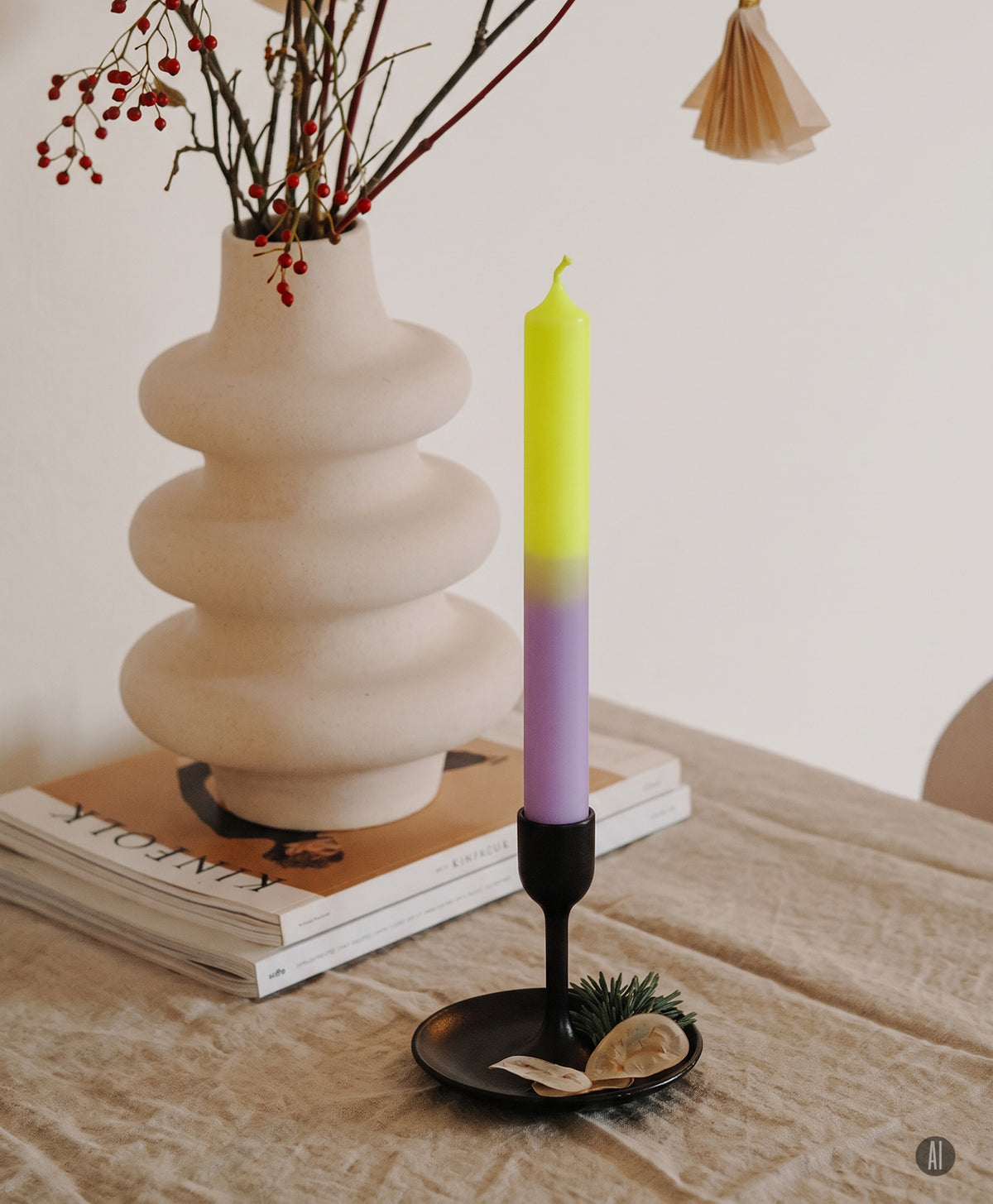 Bunte Stabkerzen 4er Set KAWENTSMANN x Herr Braun & ich