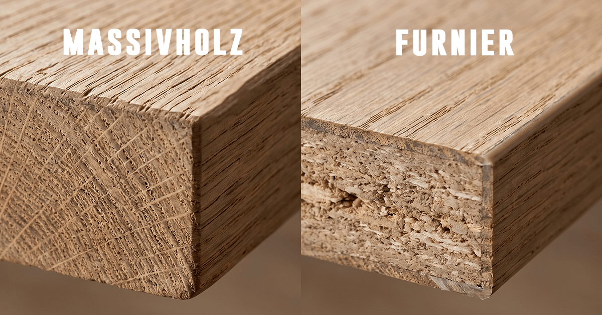 Unterschied zwischen Massivholz & Furnier