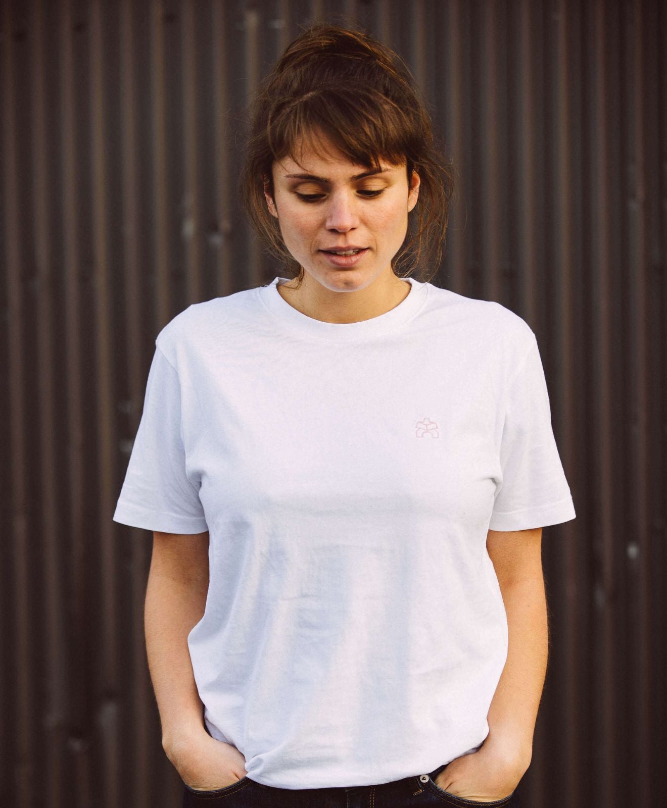 Kawentsmann T-Shirt mit Logo-Stick in Rosa