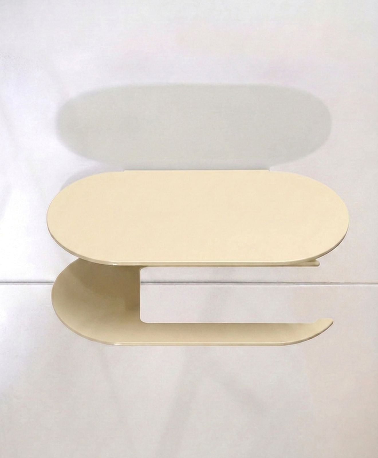 Toilettenpapierhalter ohne Bohren mit Ablage ORBI in Beige