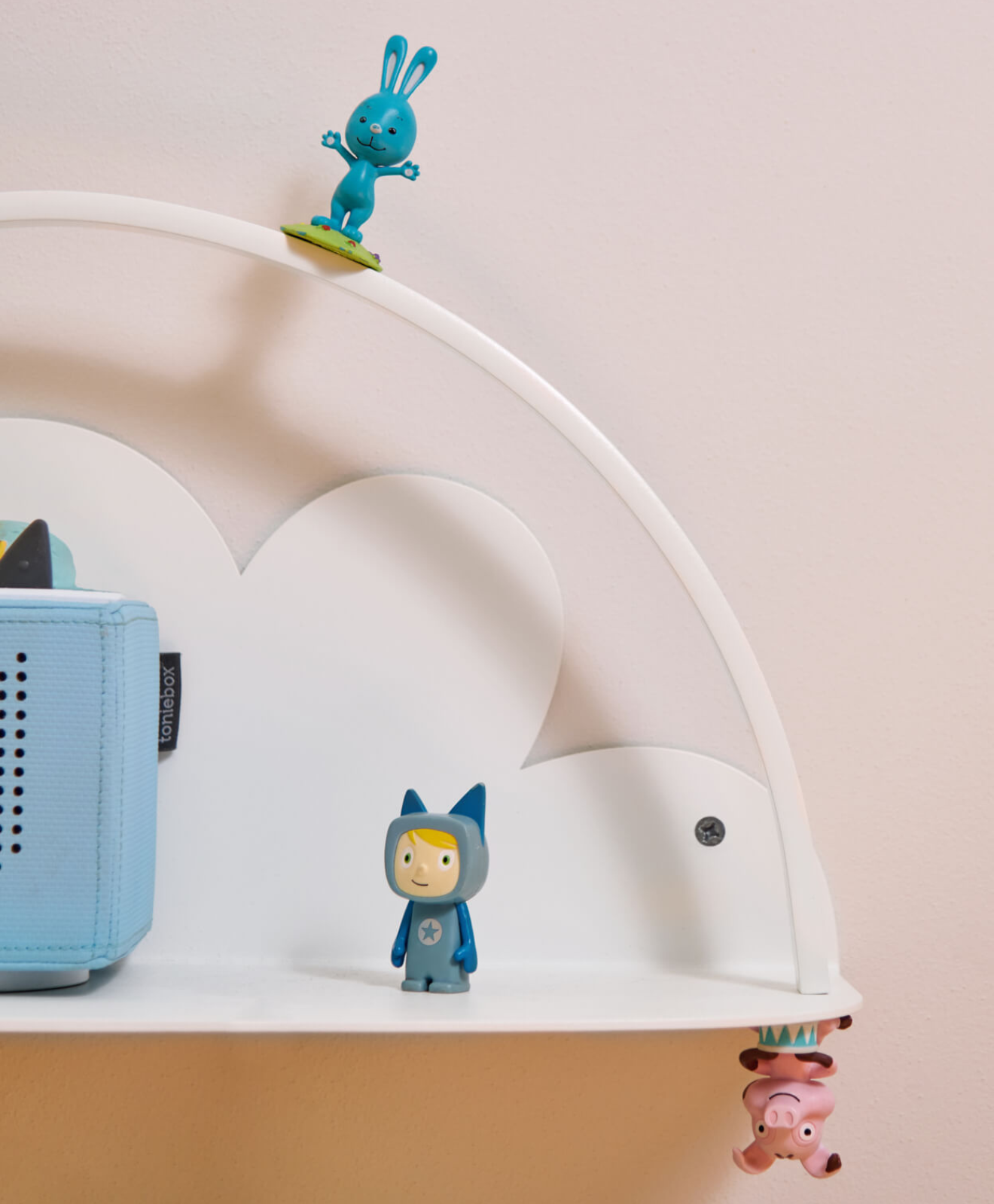 Wandregal für die Toniebox & Tonies Wolke in Weiß - Detail