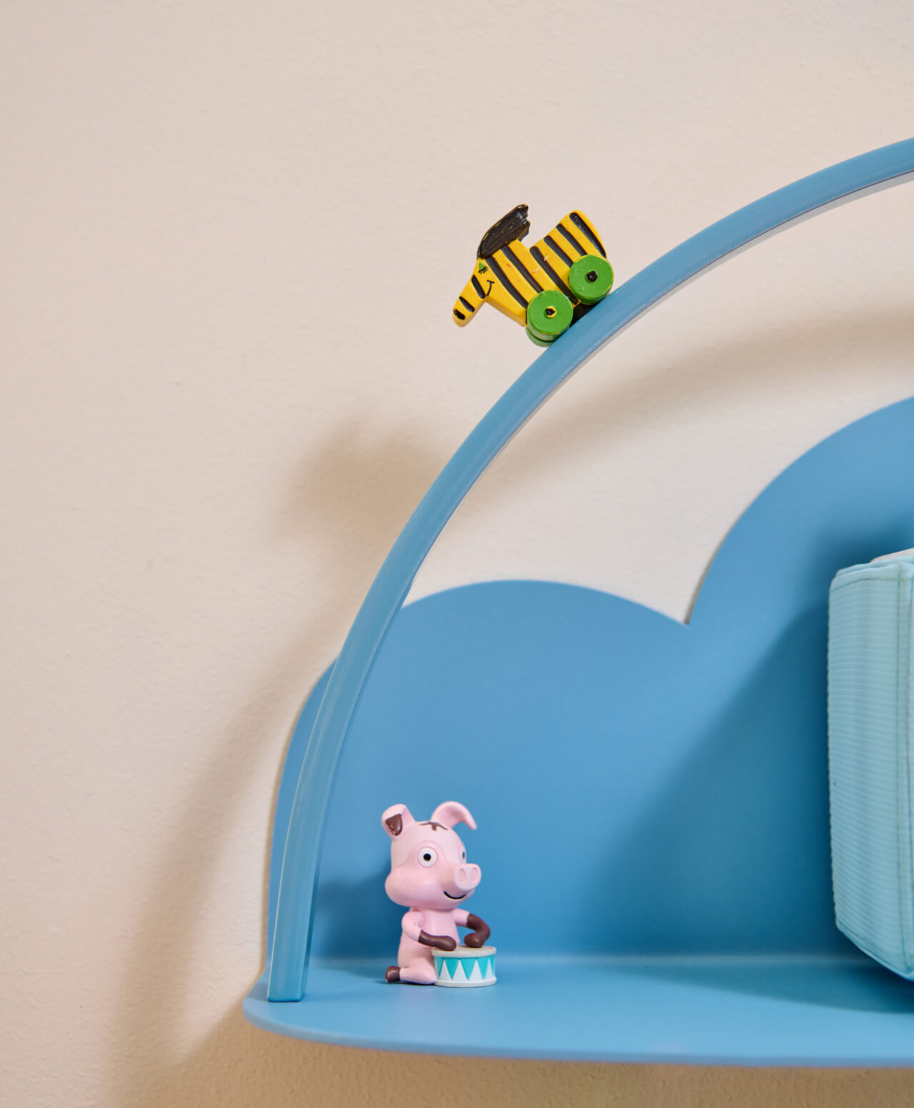 Wandregal für die Toniebox & Tonies Wolke in Blau - Detail