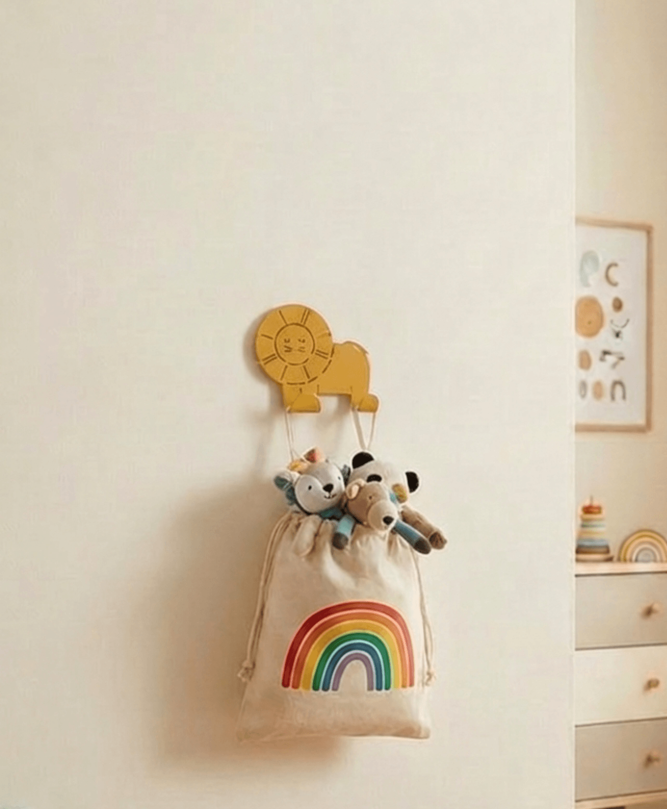 Wandhaken für Kinder Motiv Löwe im Kinderzimmer